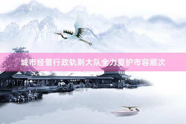 城市经管行政轨则大队全力爱护市容顺次