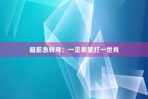 脑筋急转弯：一见寄望打一世肖