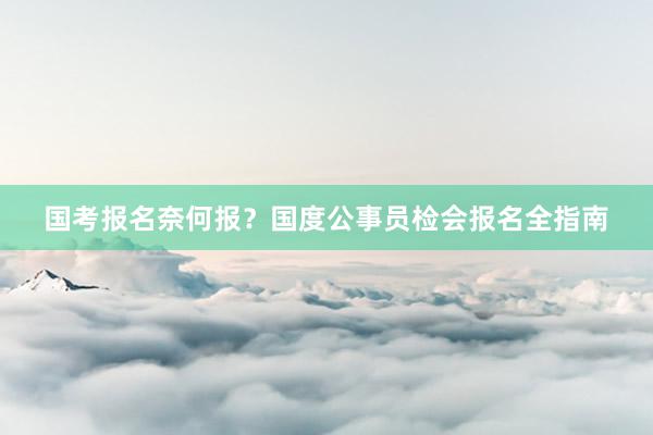 国考报名奈何报？国度公事员检会报名全指南